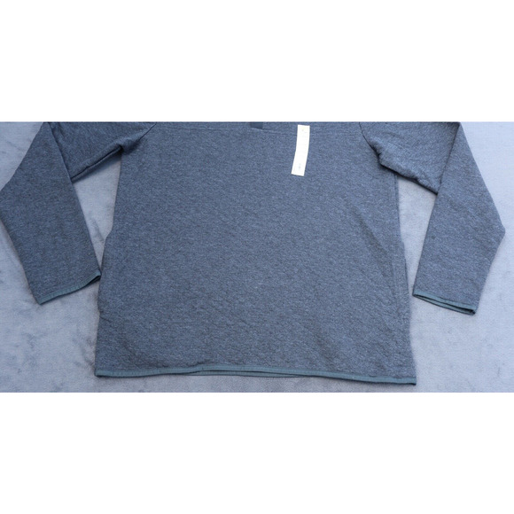 Sonoma Mens Long Sleeve Quarter Snap Pullover Fleece Large Gray - Picture 3 of 14